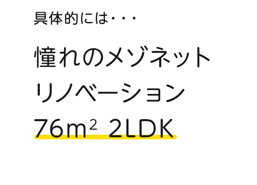 憧れのメゾネットリノベーション 70平米以上の広さ