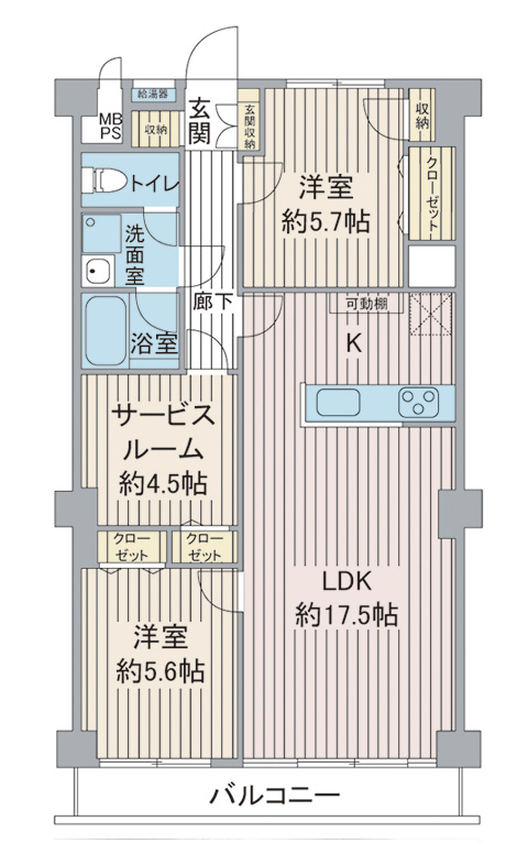 間取り図：リノベーション後