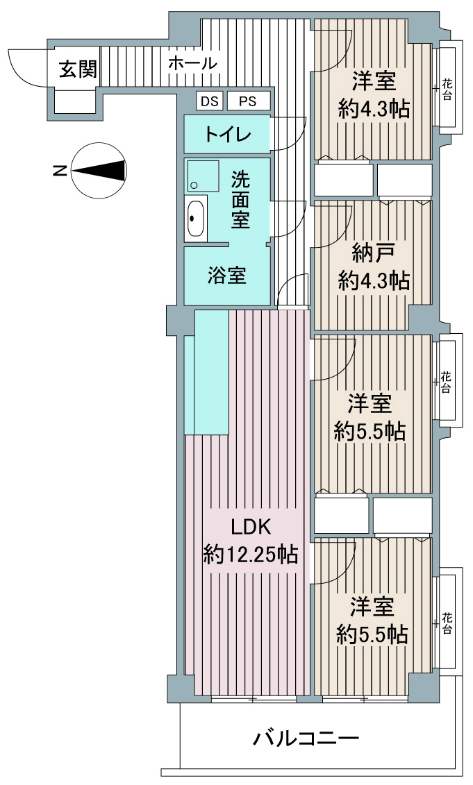 間取り図：リノベーション後