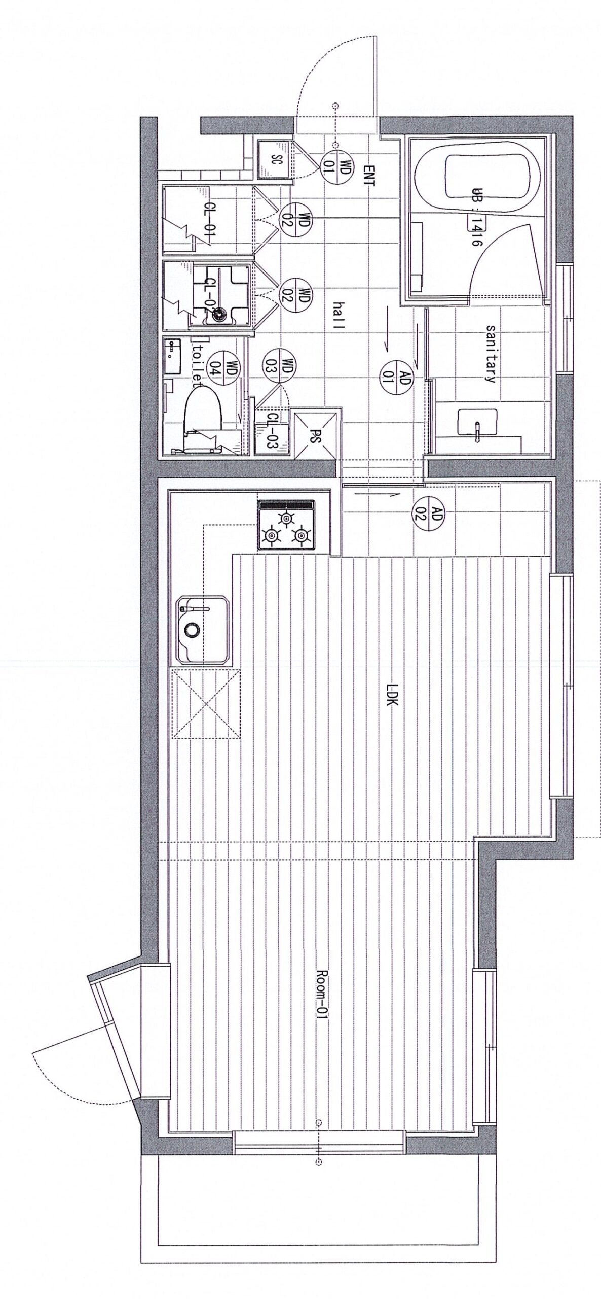 間取り図：リノベーション後