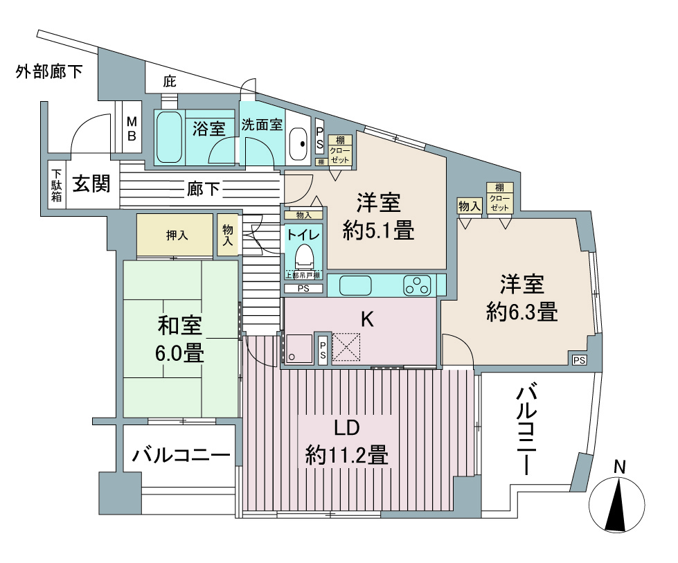 間取り図：リノベーション前