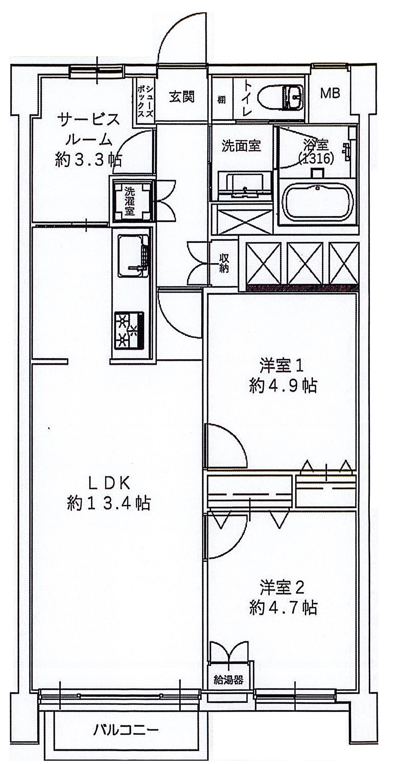 間取り図：リノベーション前