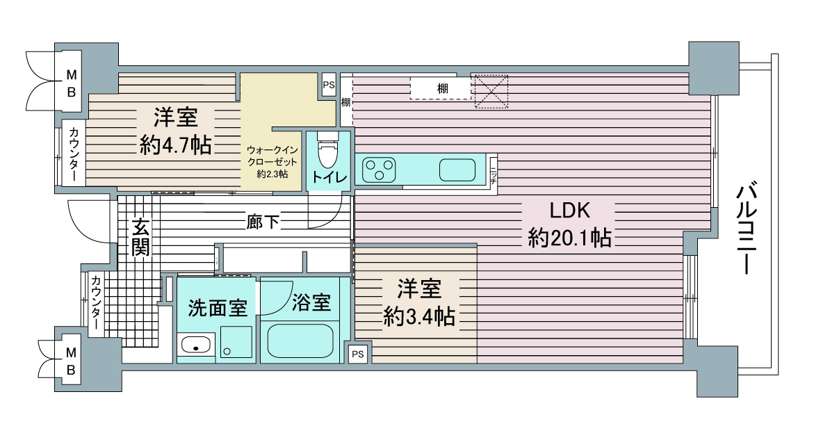 間取り図：リノベーション後