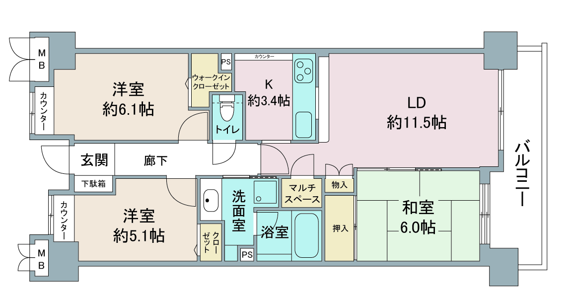 間取り図：リノベーション前