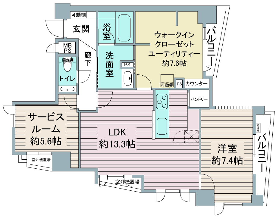 間取り図：リノベーション後