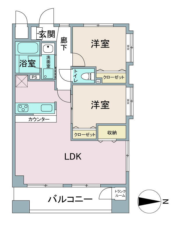 間取り図：リノベーション後