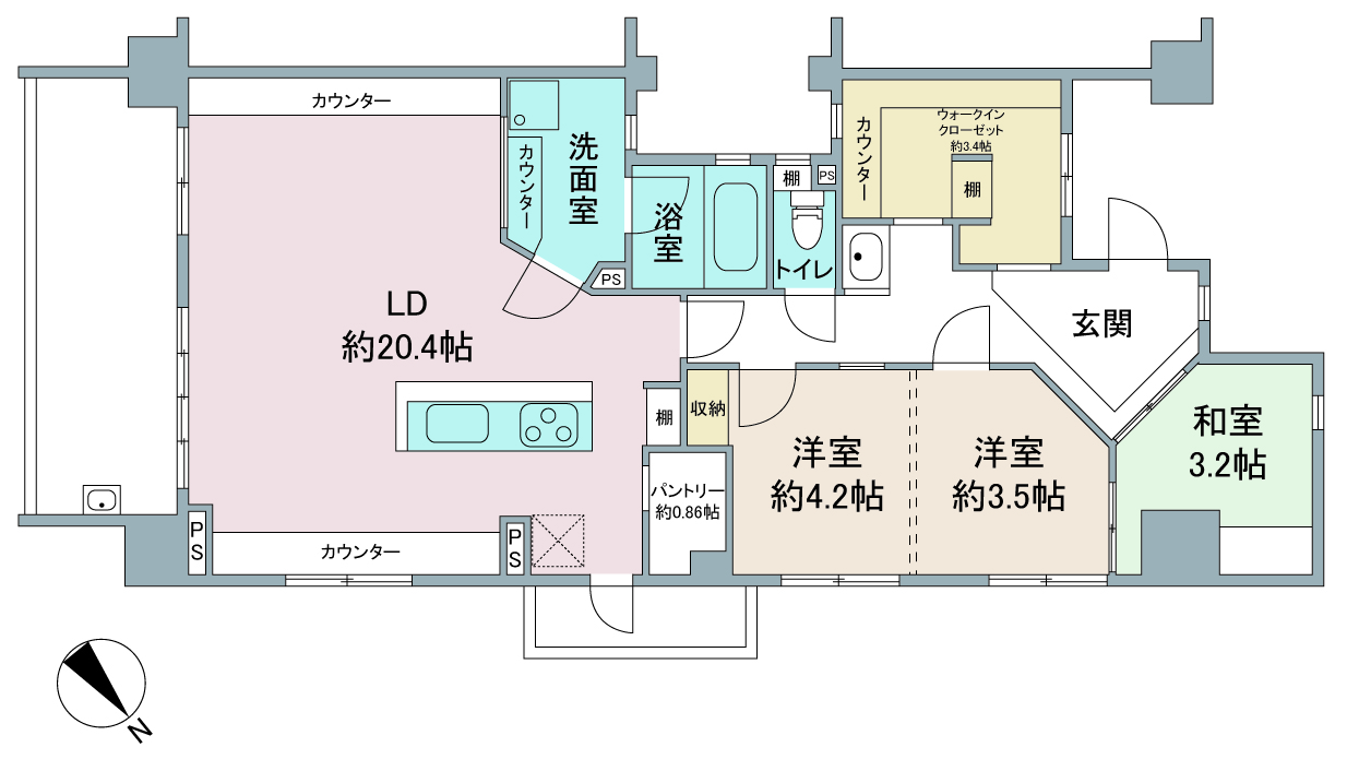 間取り図：リノベーション後