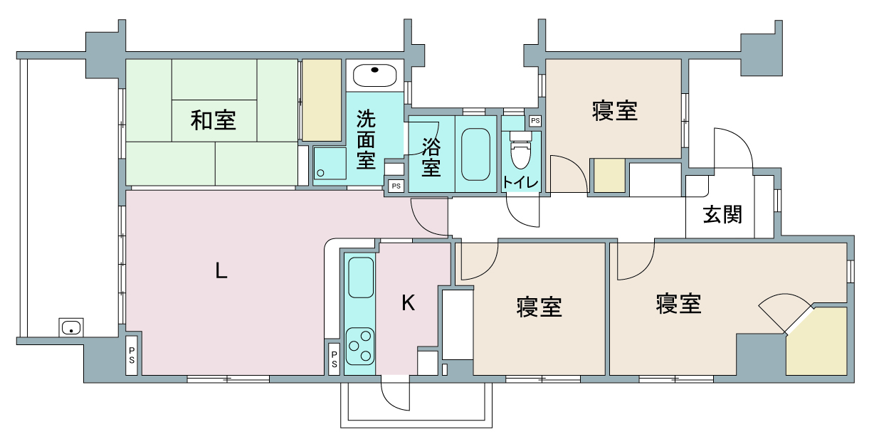 間取り図：リノベーション前