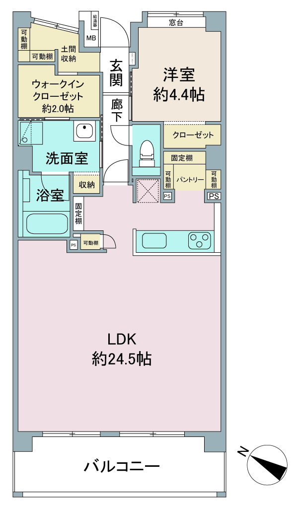 間取り図：リノベーション後