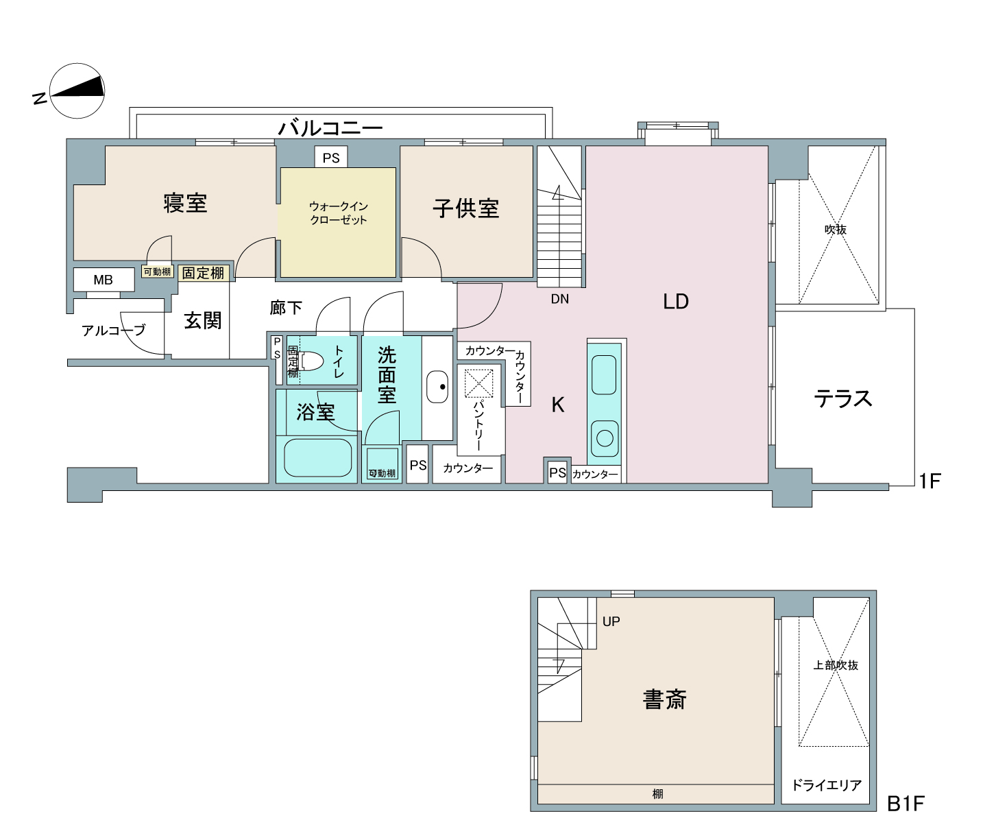 間取り図：リノベーション後