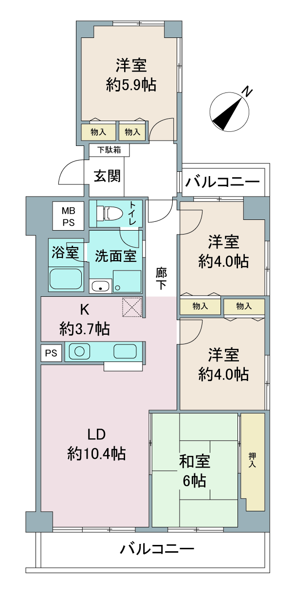 間取り図：リノベーション前