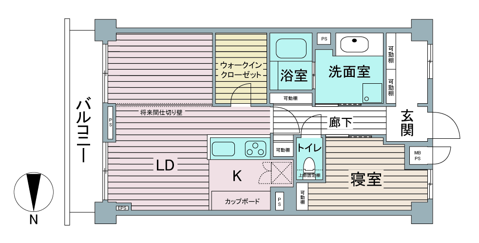 間取り図：リノベーション後