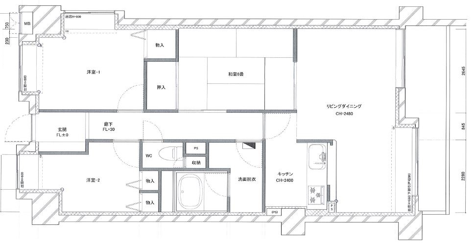 間取り図：リノベーション前