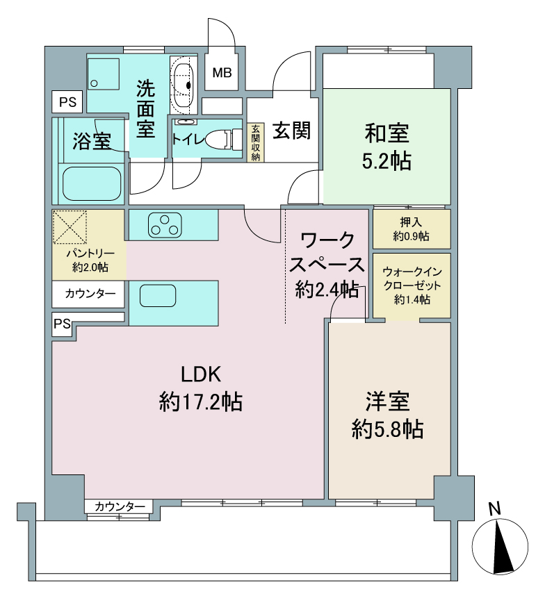 間取り図：リノベーション後